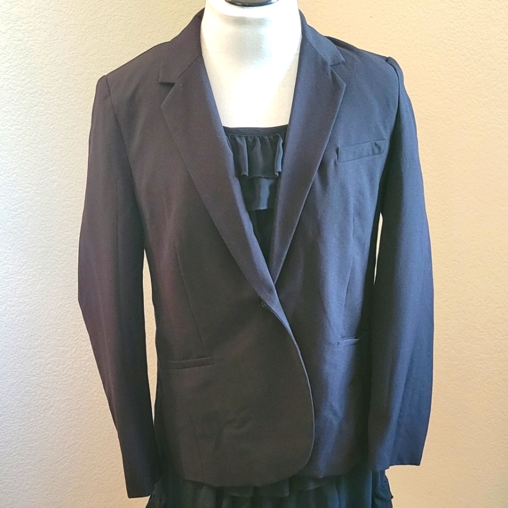 Covington Essentials Woman's Black One Button Suit Jacket 14 Petite